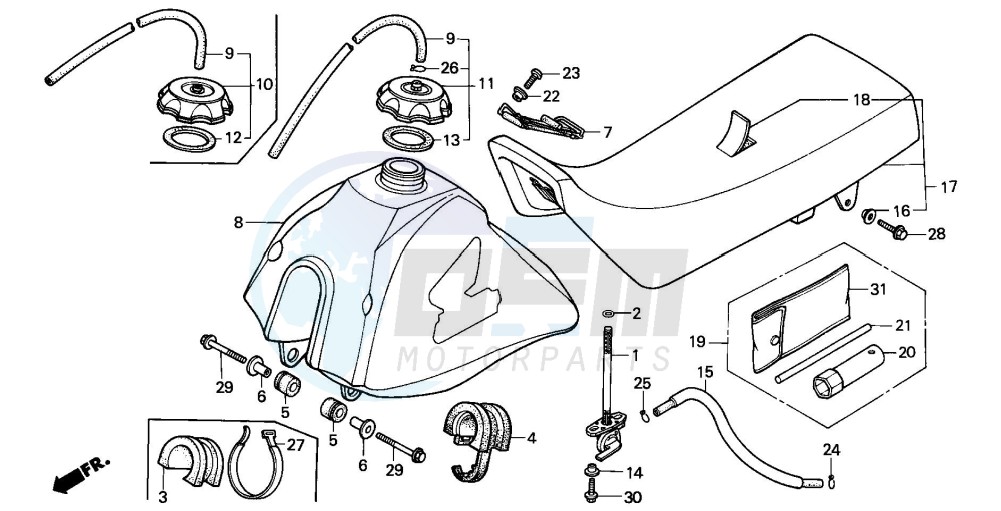 FUEL TANK/SEAT blueprint