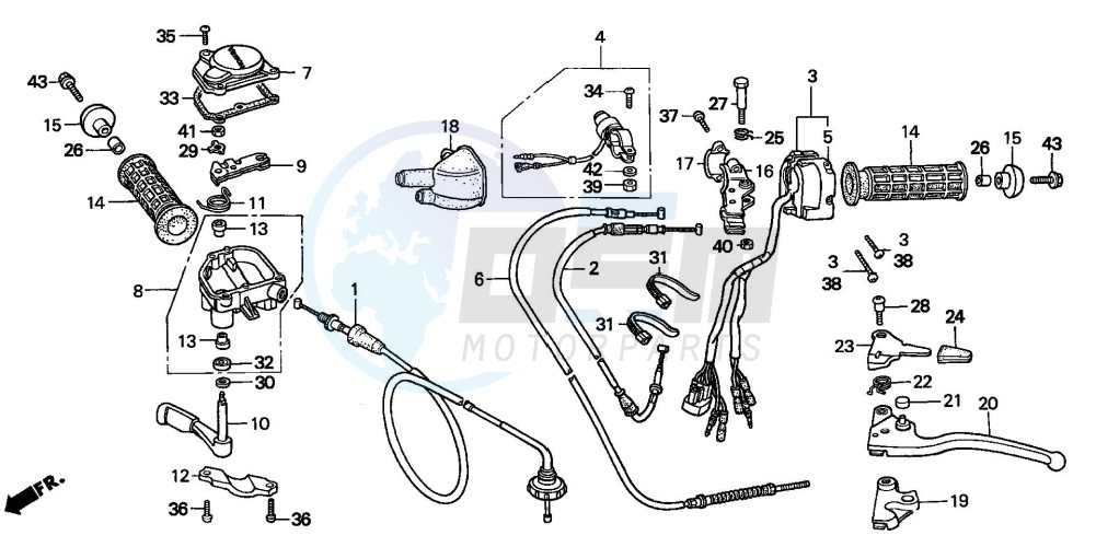 HANDLE LEVER/SWITCH/ CABLE blueprint