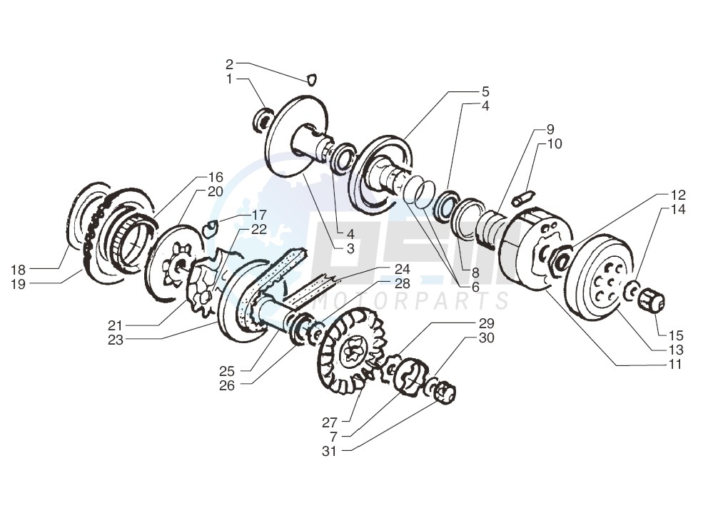 Driving pulley blueprint