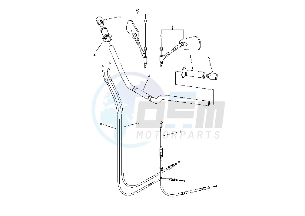 STEERING HANDLE-CABLE blueprint
