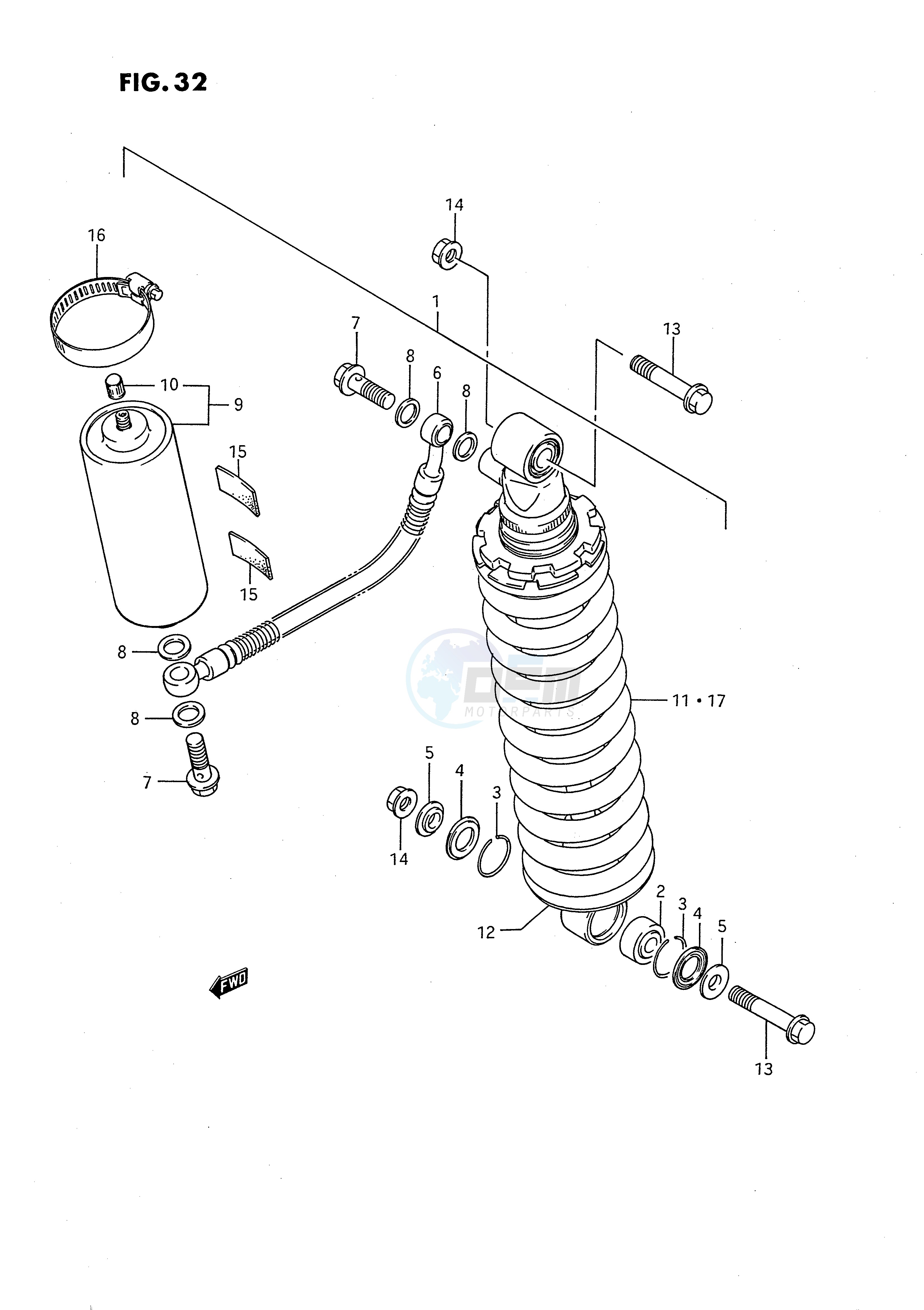 REAR SHOCK ABSORBER (MODEL G) image