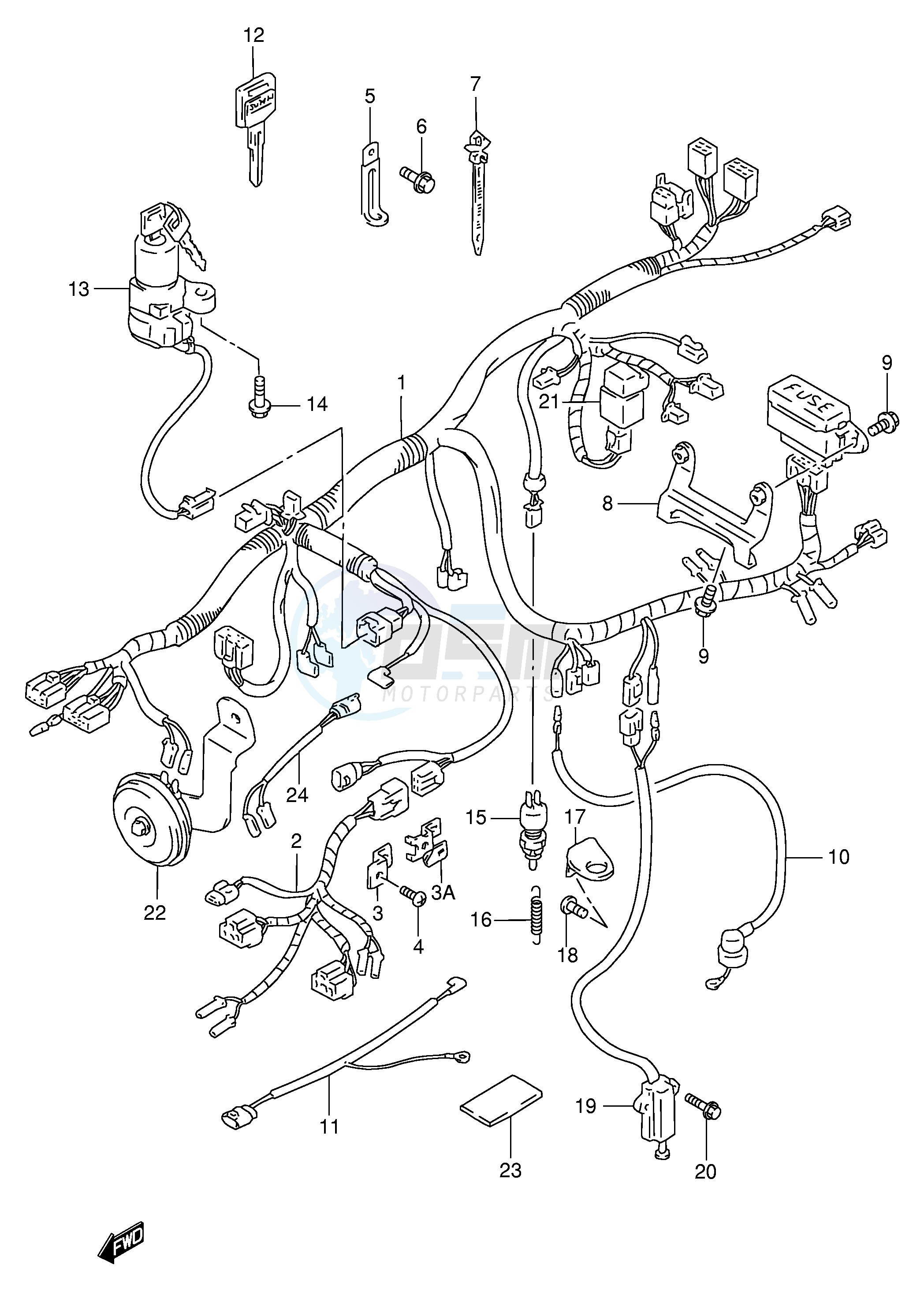 WIRING HARNESS (MODEL P R) image