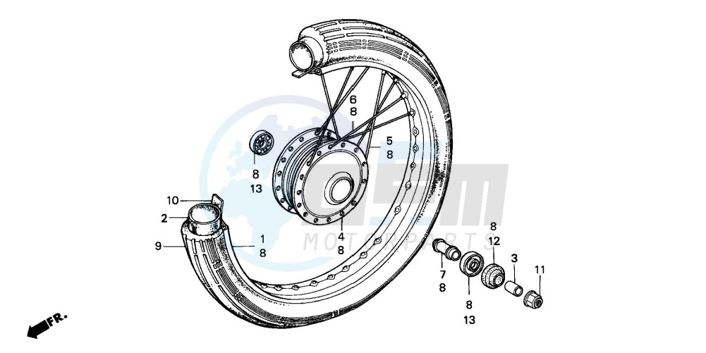 FRONT WHEEL blueprint