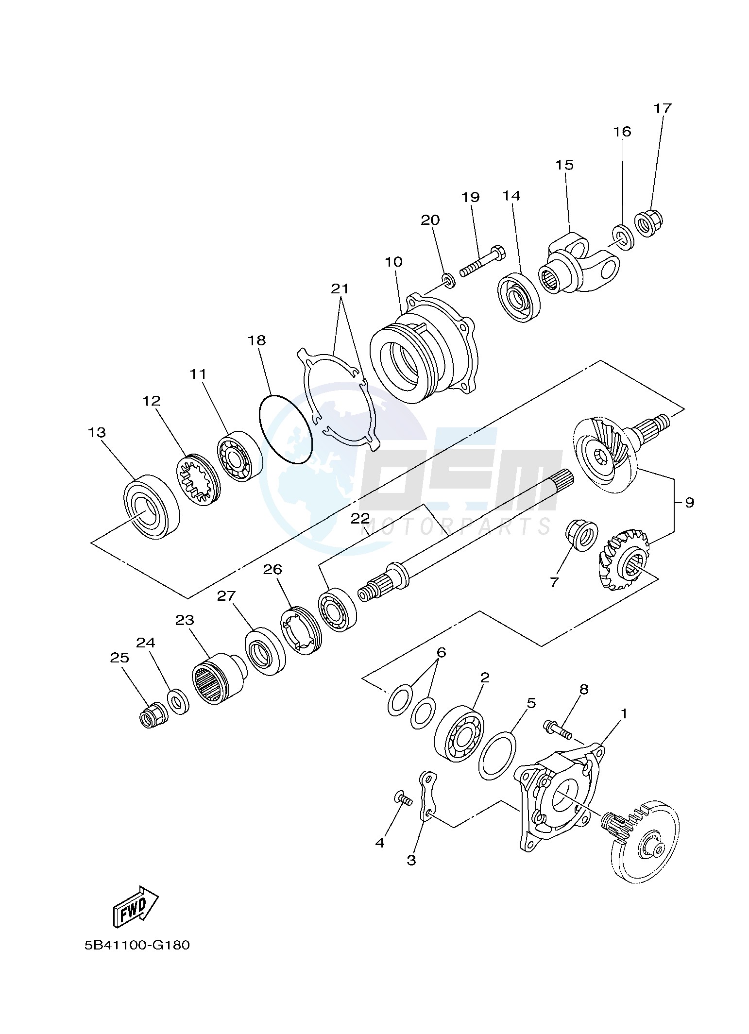 MIDDLE DRIVE GEAR blueprint