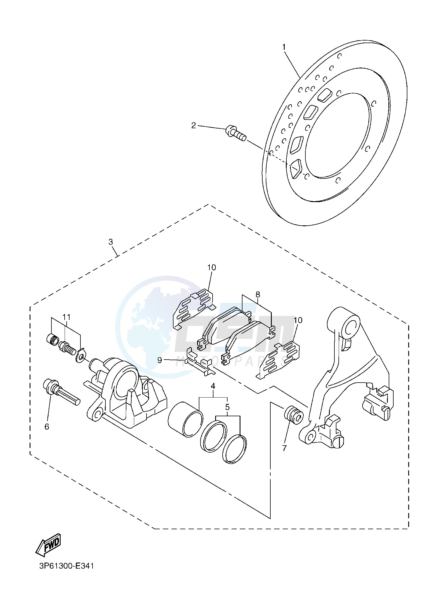 REAR BRAKE CALIPER image