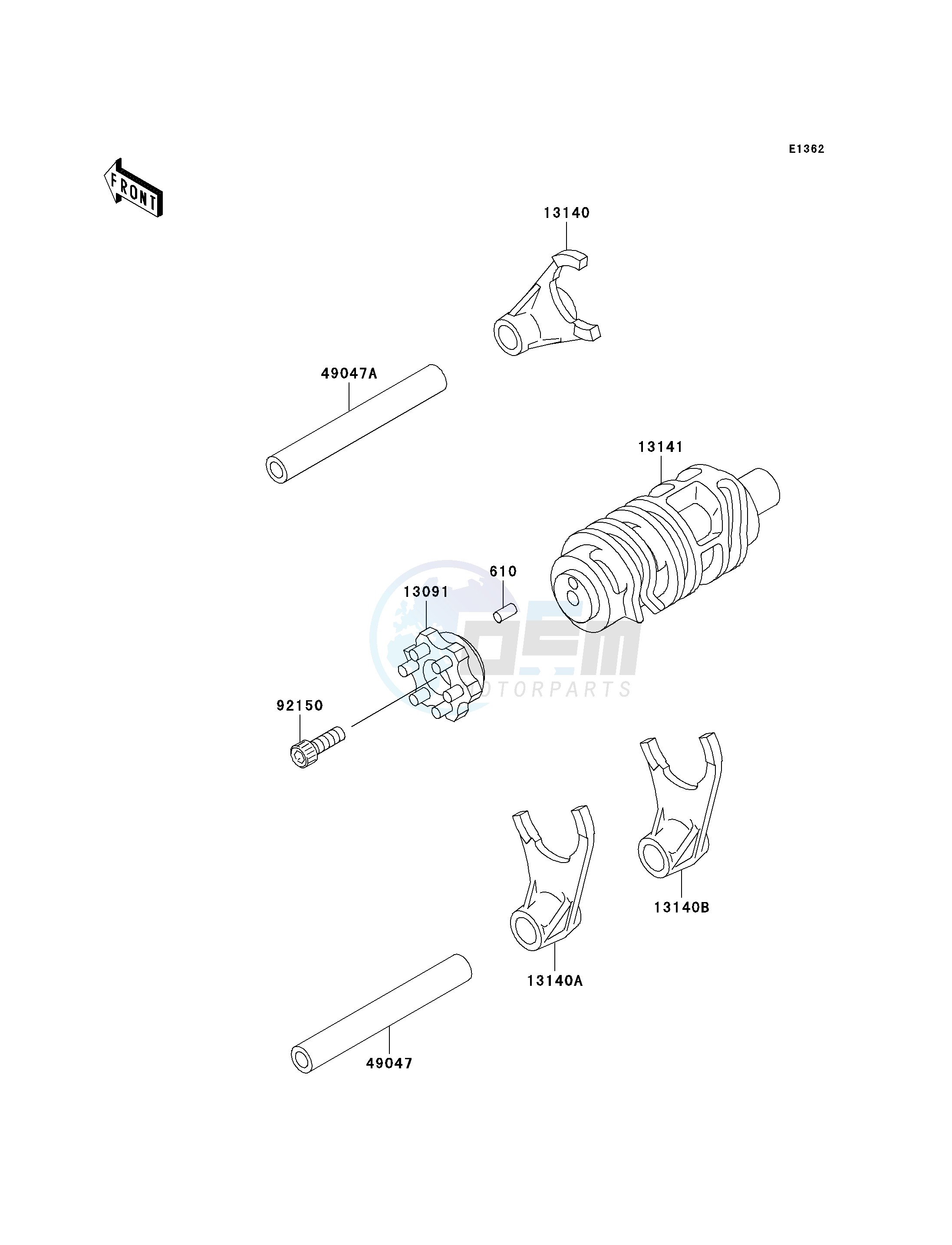 GEAR CHANGE DRUM_SHIFT FORK-- S- - blueprint