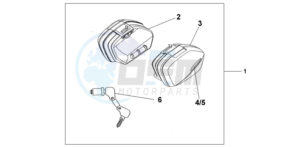 33 LITRE PANNIER SET EMERGENCY RED METALLIC image