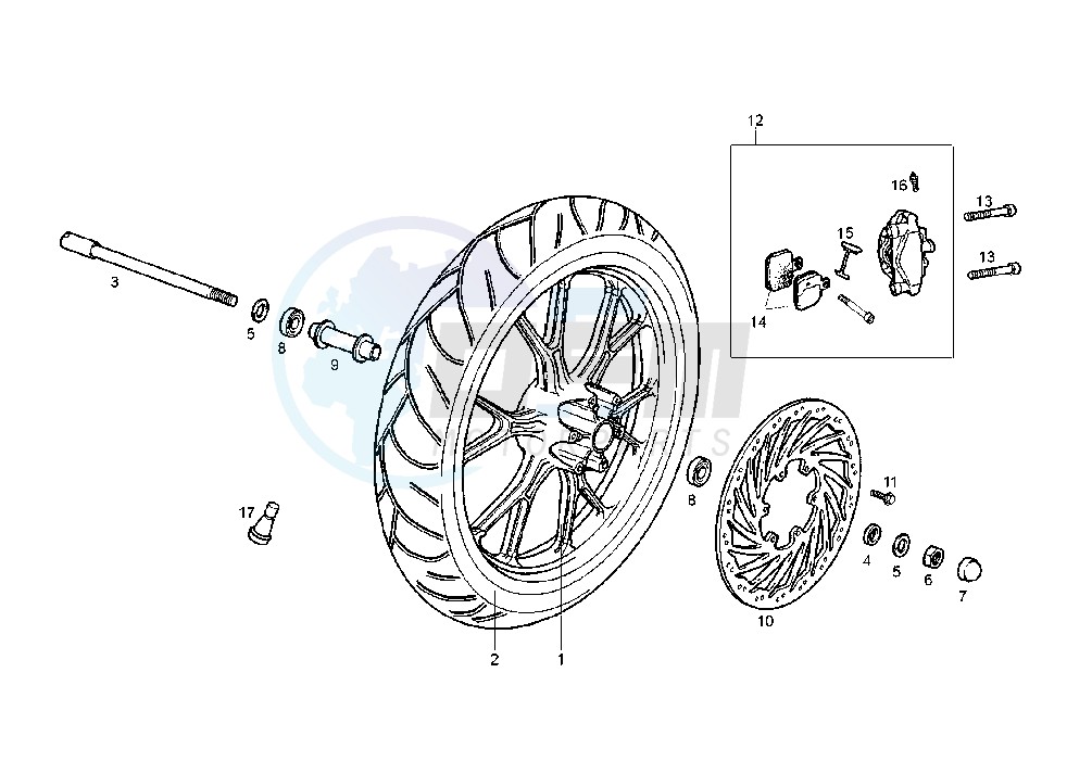 FRONT WHEEL blueprint