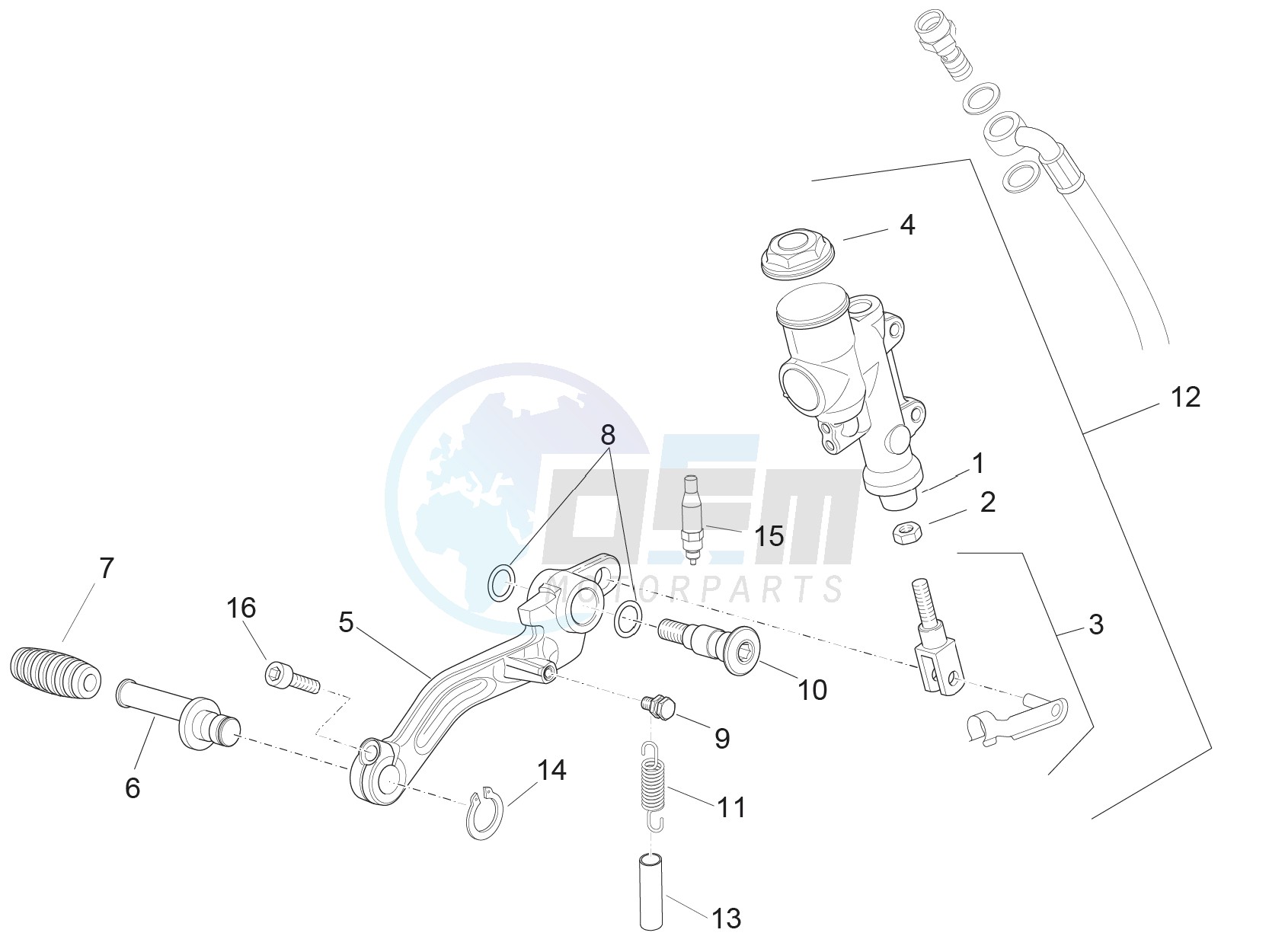 Rear master cylinder image