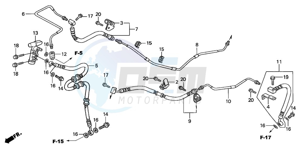 REAR BRAKE PIPE (FJS6001/2/D3/D4/D5) image