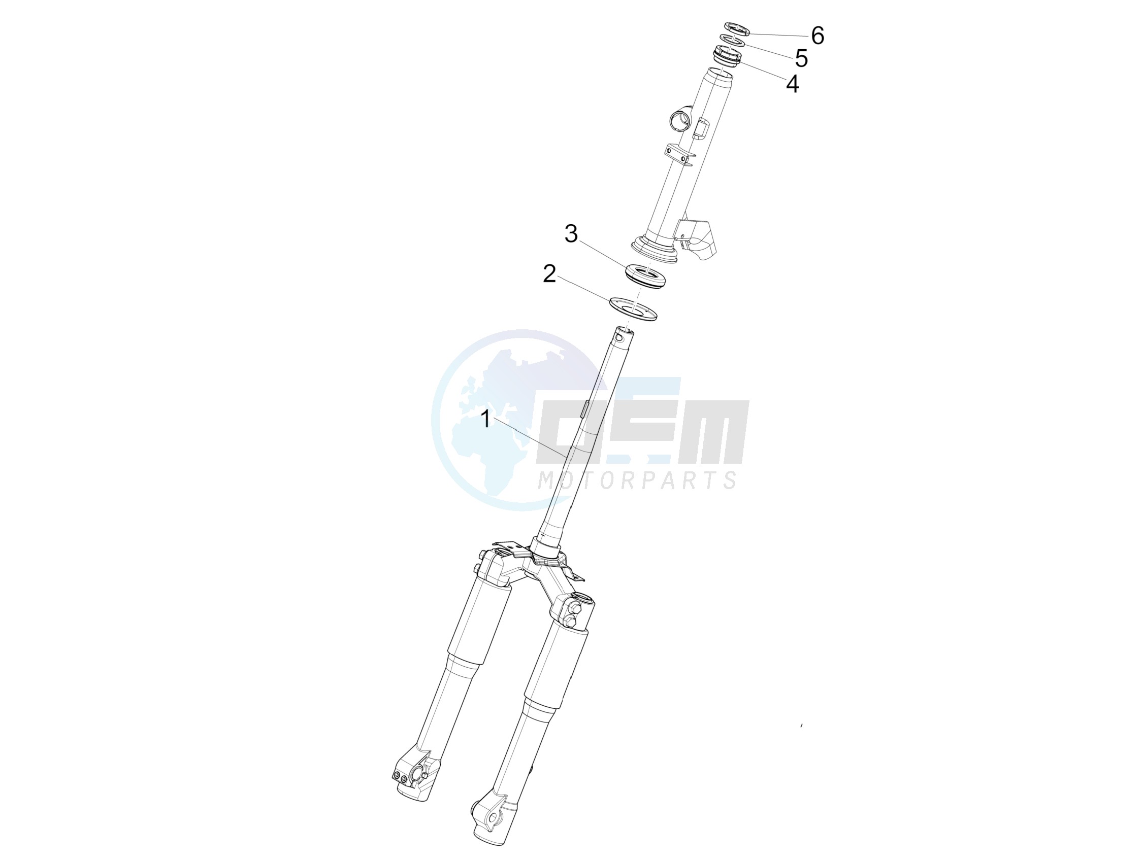 Fork steering tube - Steering bearing unit image