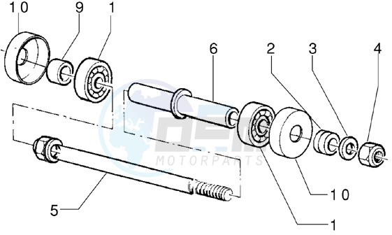 Front wheel component parts - (Disc brake version) blueprint