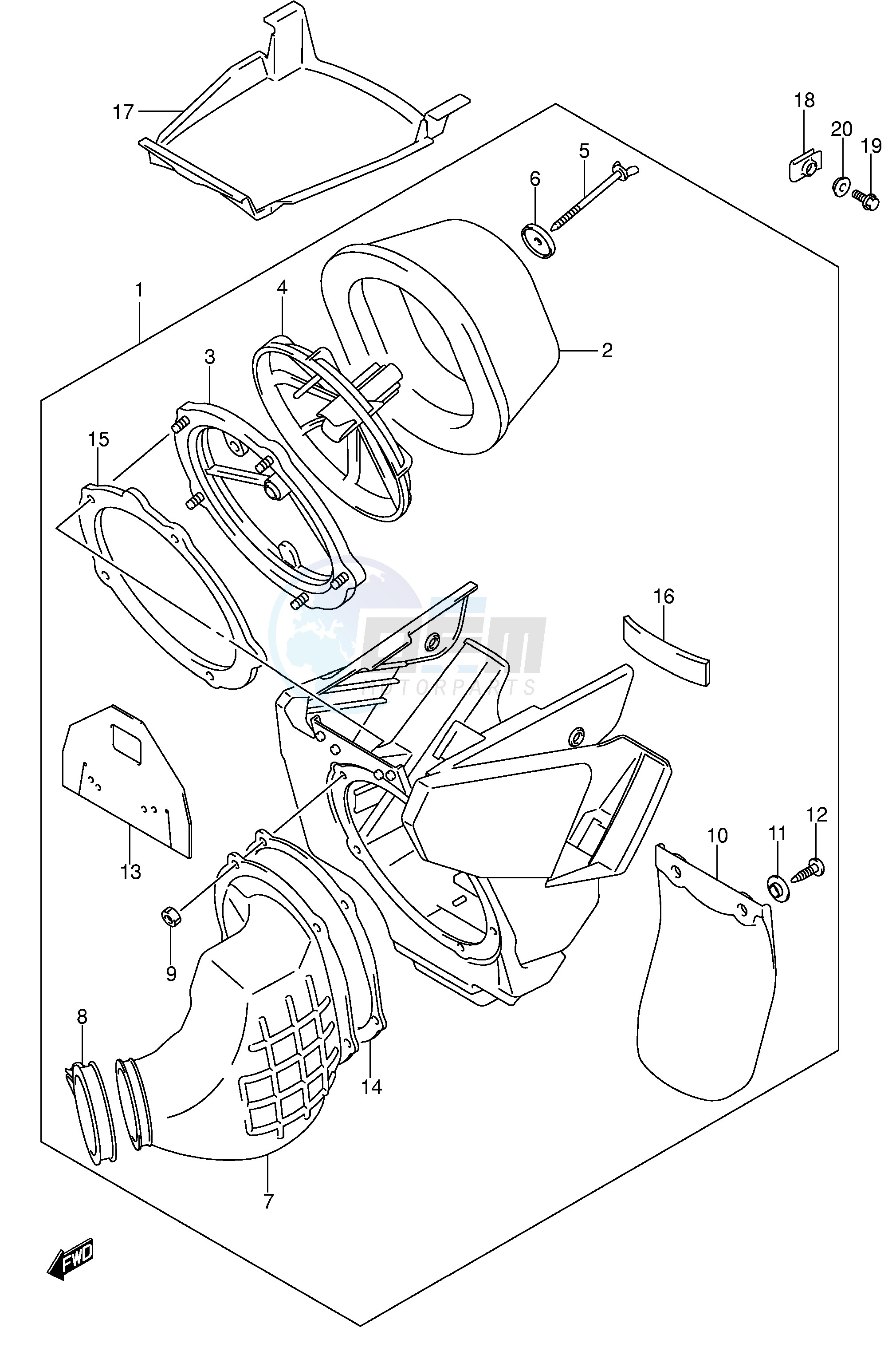 AIR CLEANER (MODEL K4 K5 K6) blueprint