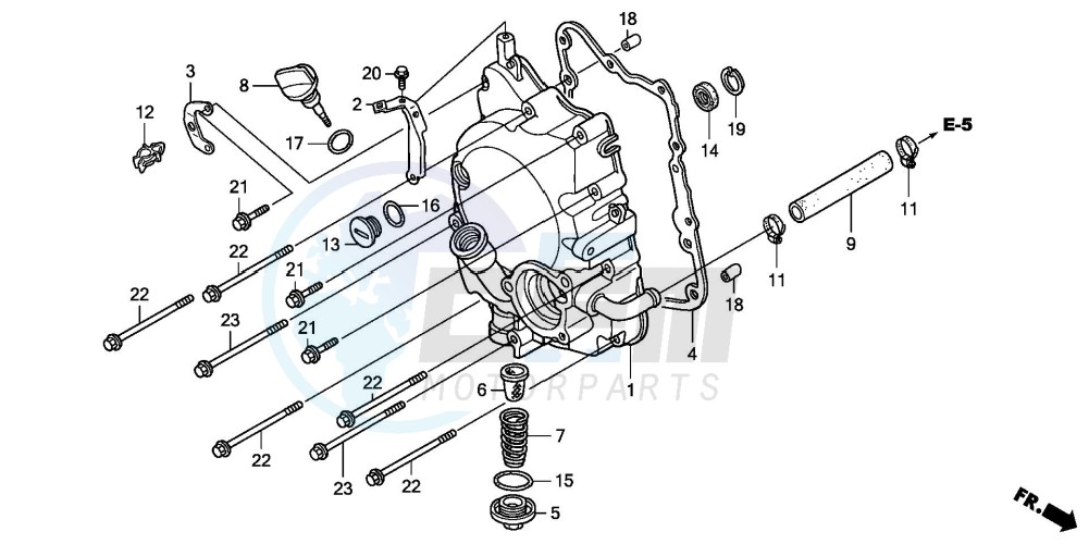 RIGHT CRANKCASE COVER (FES1253-5)(FES1503-5) image