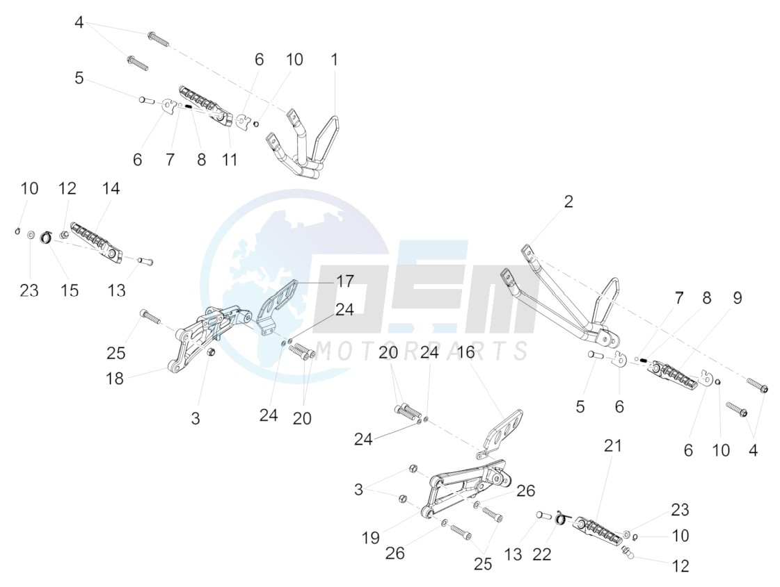 Foot rests blueprint