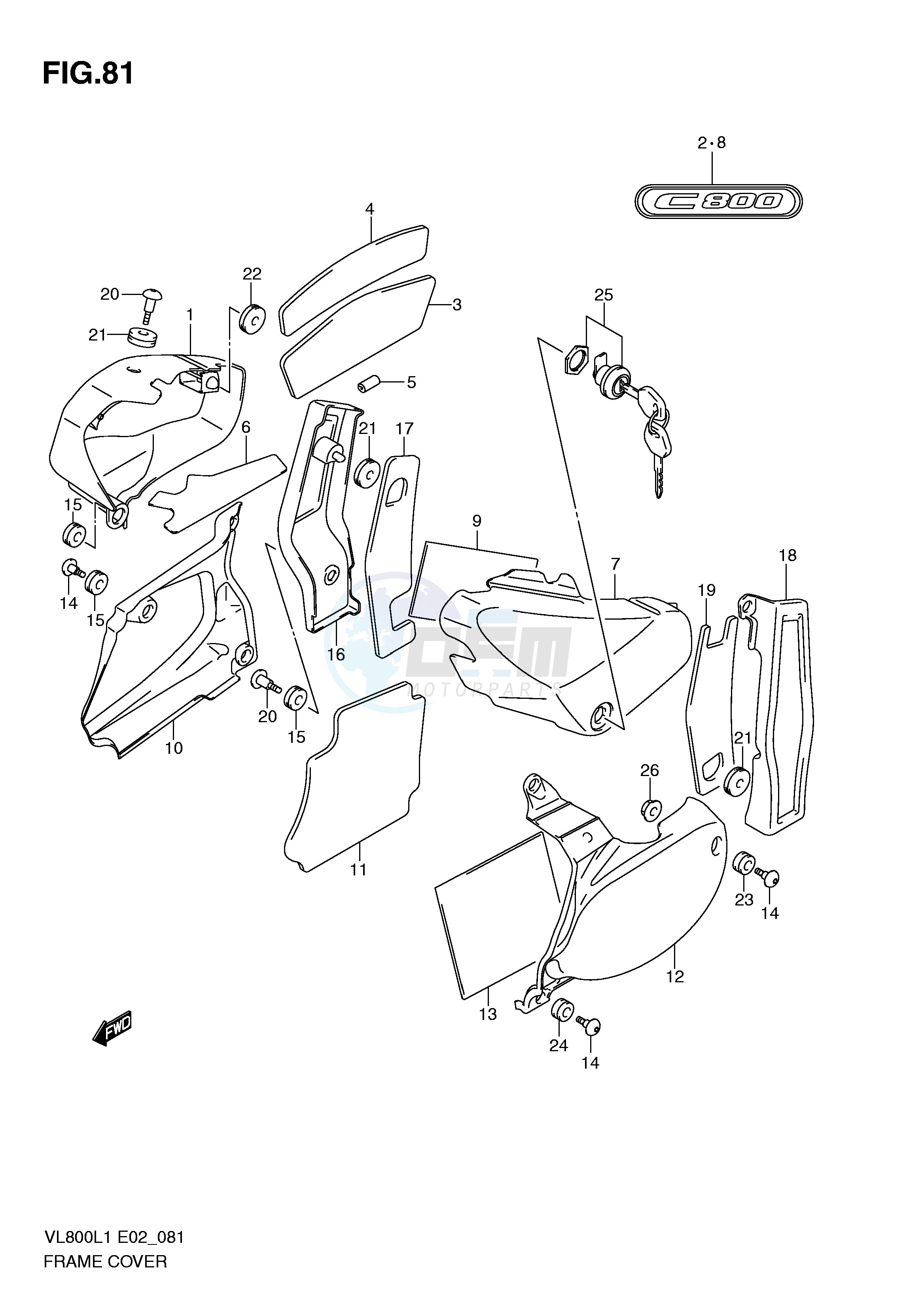 FRAME COVER (VL800L1 E2) image