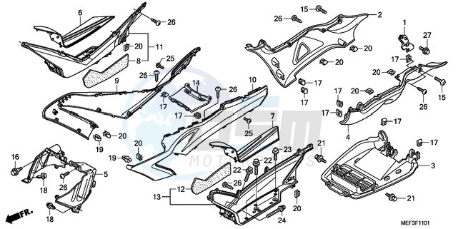 FLOOR STEP/UNDER COVER (F JS400D9/FJS400A) blueprint