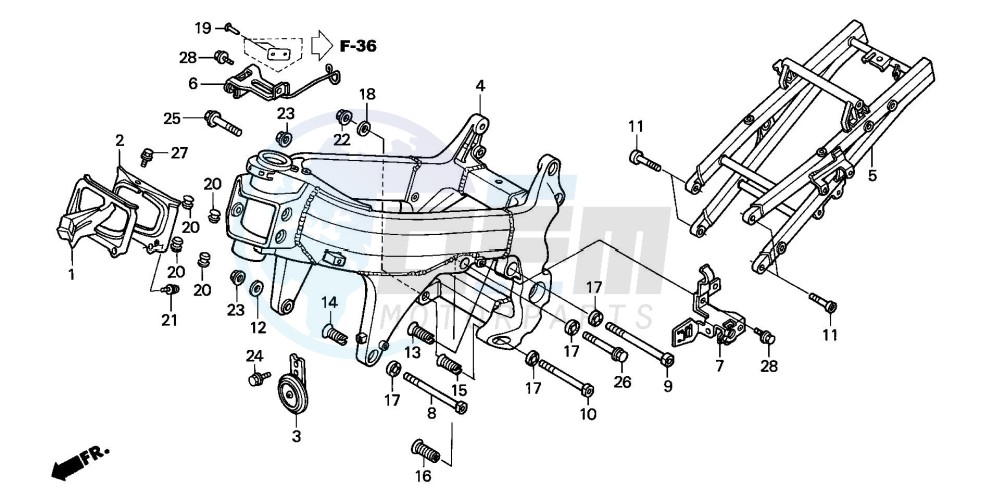 FRAME BODY (VTR1000SPY/1) image