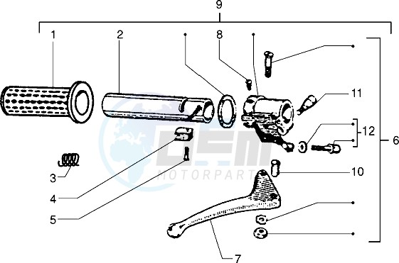 Rear brake lever holder blueprint