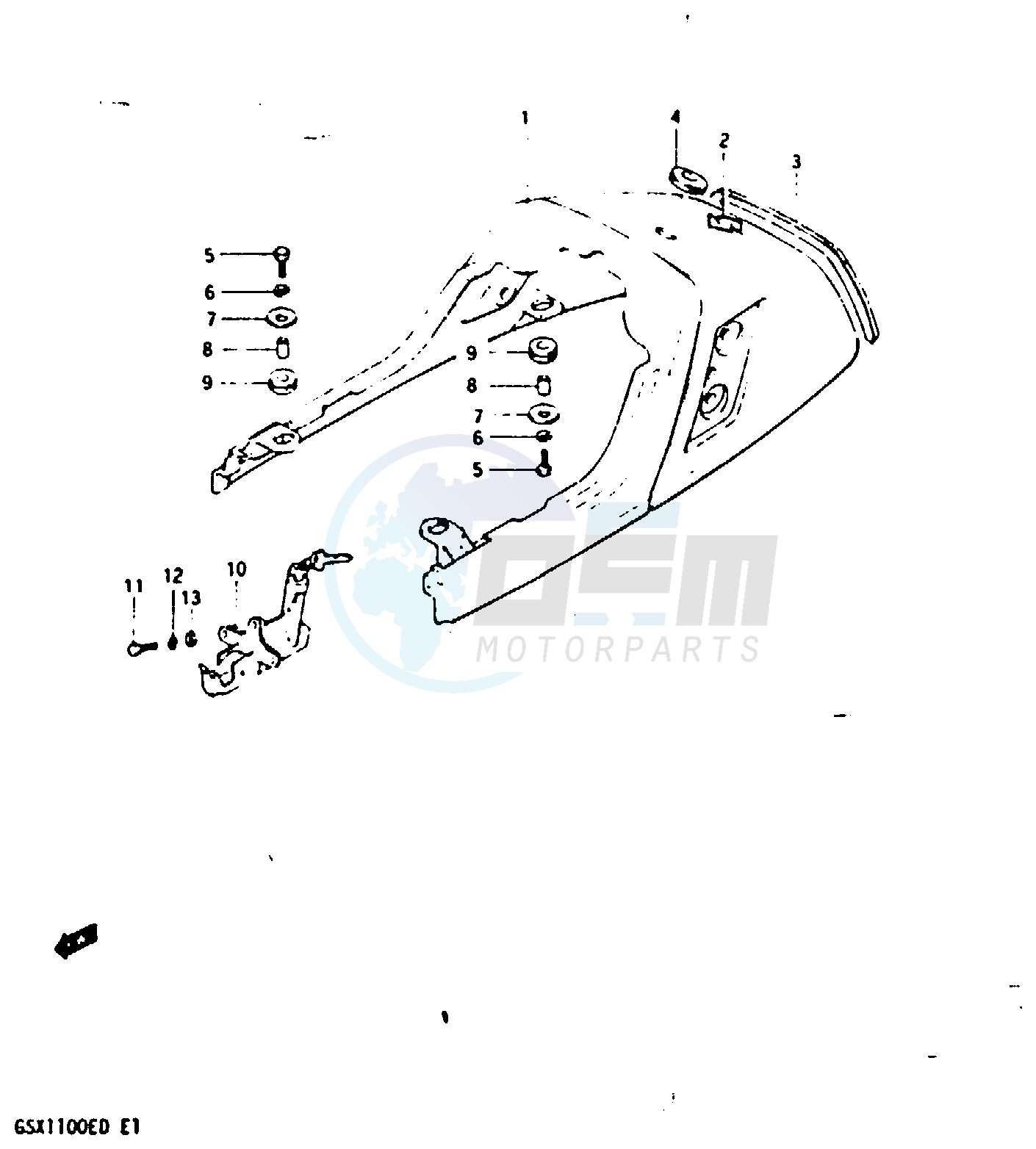 SEAT TAIL COVER (MODEL Z) blueprint