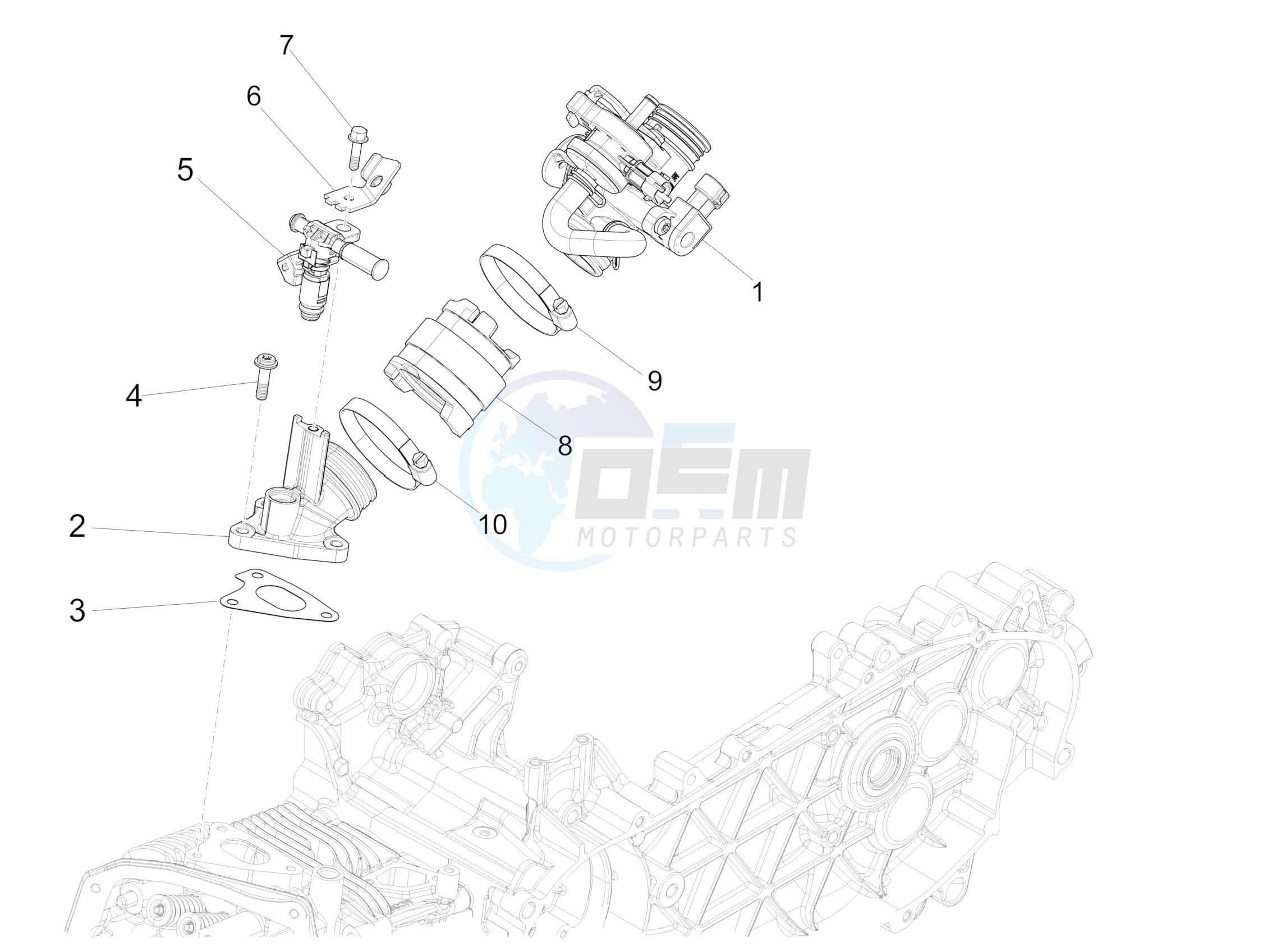 Throttle body - Injector - Induction joint image