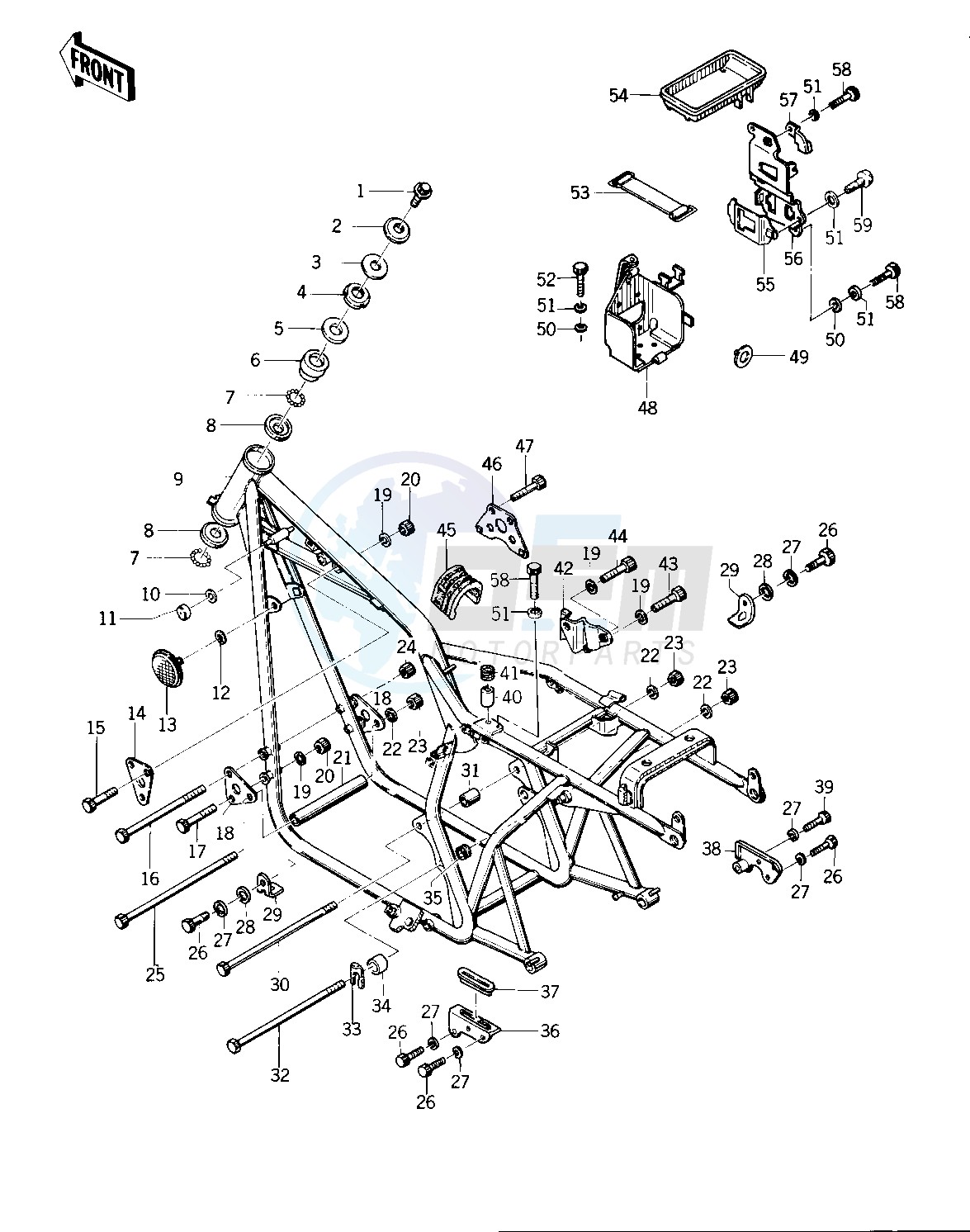 FRAME_FRAME FITTINGS  -- 76 -77 KZ400 - D3_D4- - image