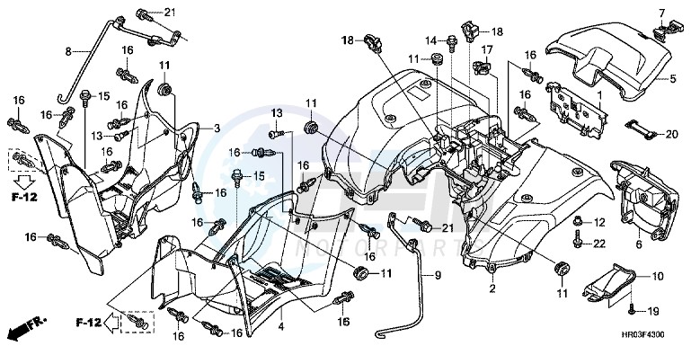 REAR FENDER blueprint