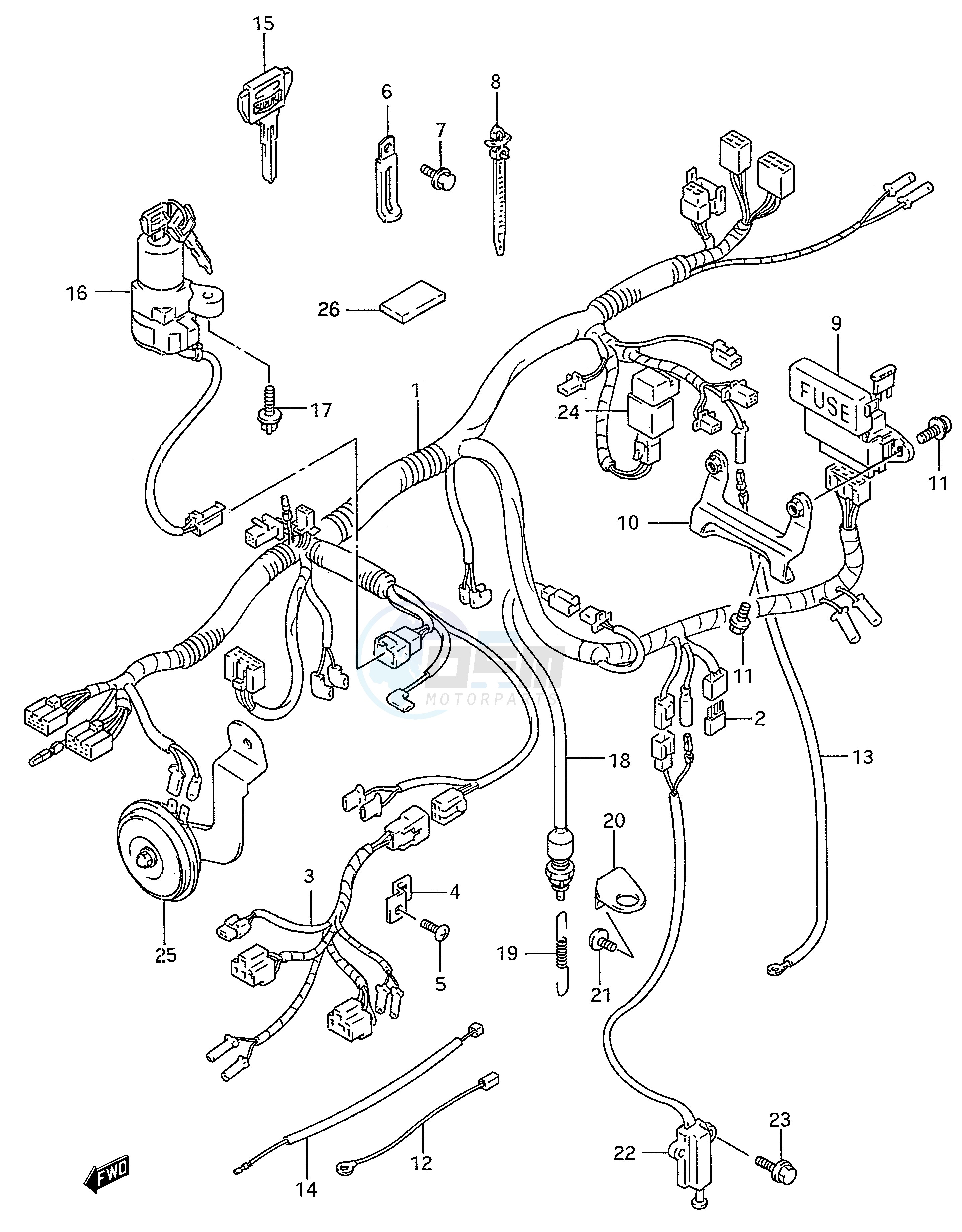 WIRING HARNESS (MODEL N P) image