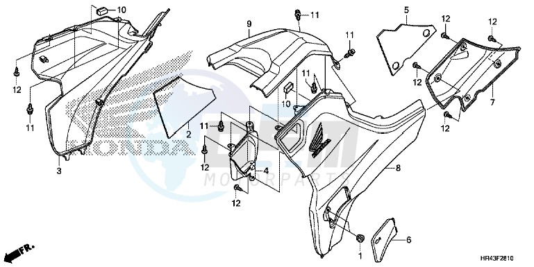 SIDE COVER/TANK COVER blueprint