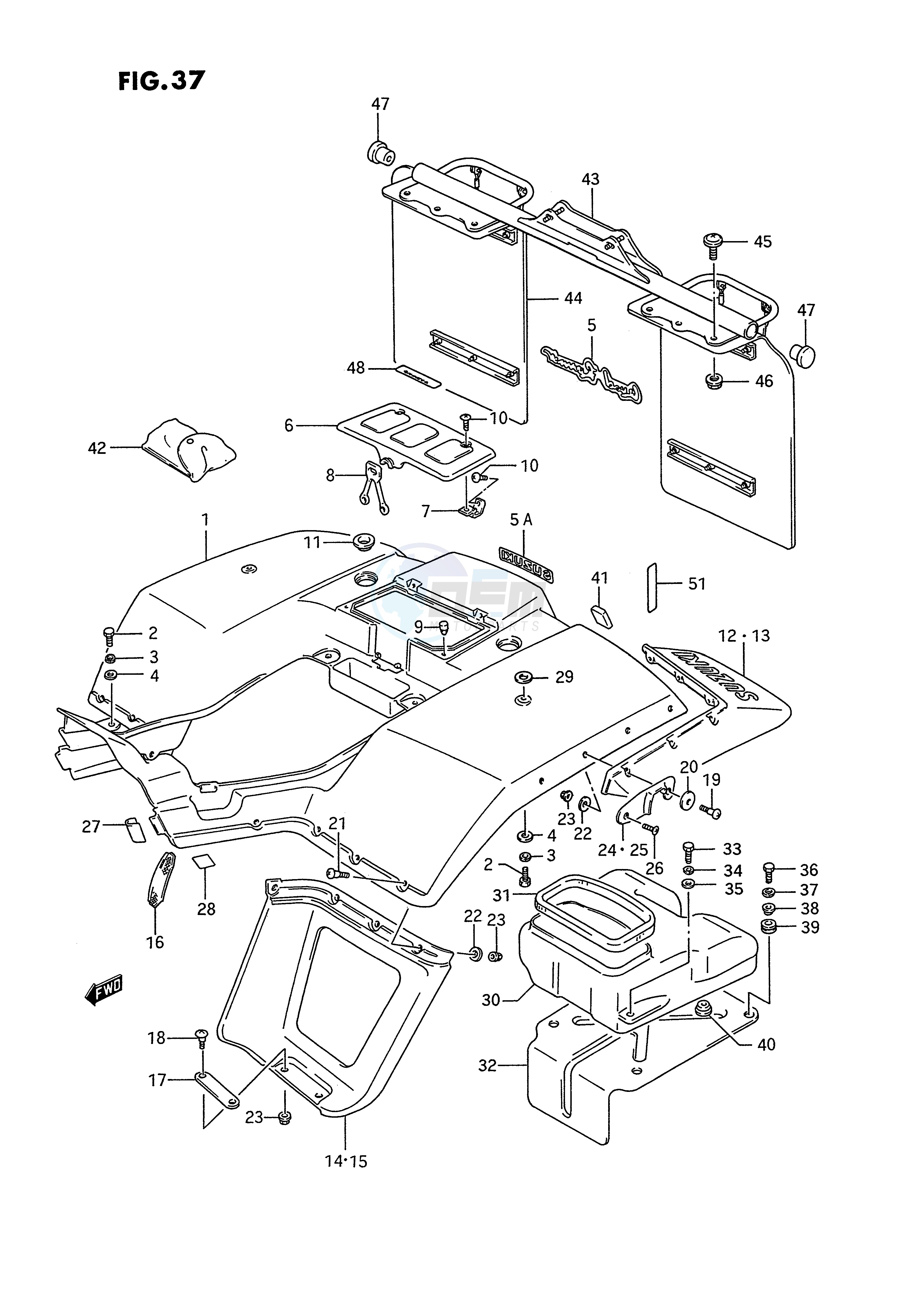 REAR FENDER (MODEL J K L) blueprint