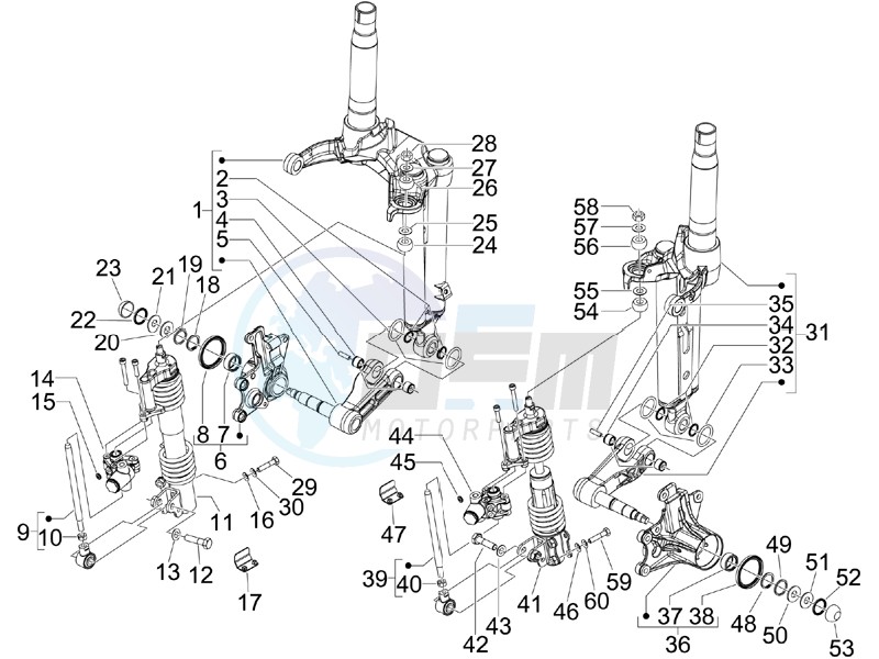 Front fork components (Mingxing) image