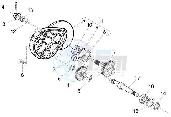 Rear wheel shaft image