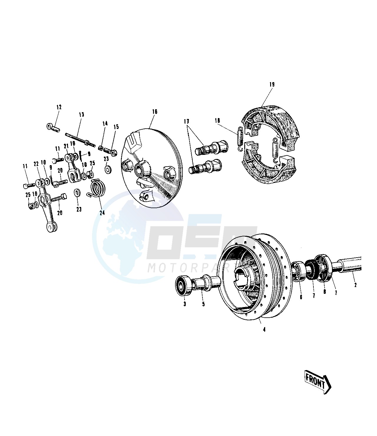 FRONT HUB_BRAKE -- E_NO.54590-- - image