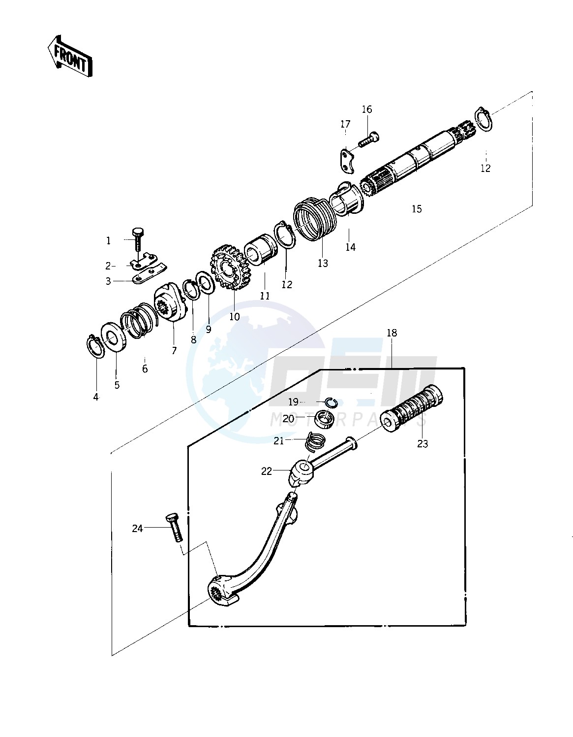 KICKSTARTER MECHANISM -- 76-77 S2_S3- - blueprint