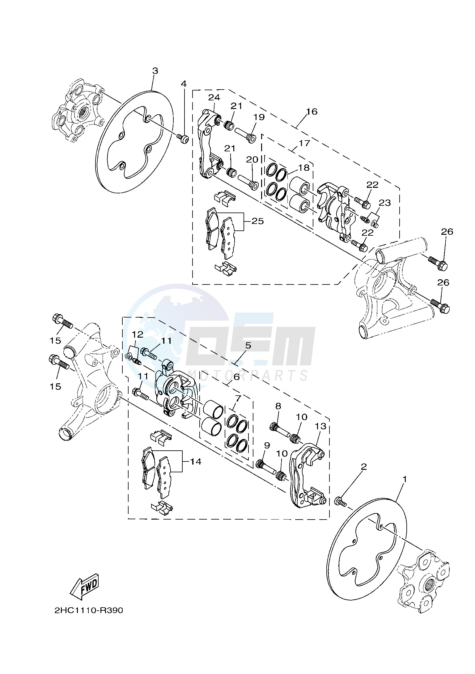 REAR BRAKE CALIPER image