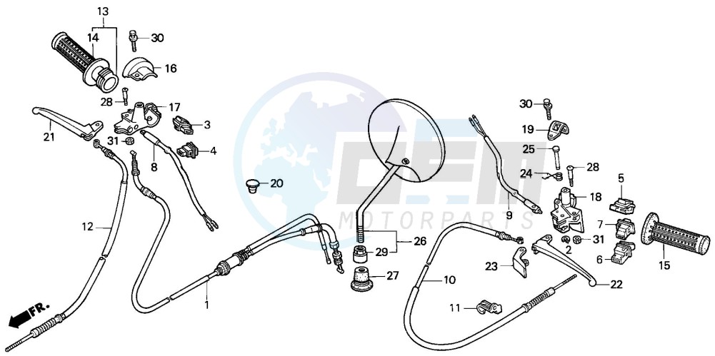 HANDLE LEVER/SWITCH/ CABLE blueprint