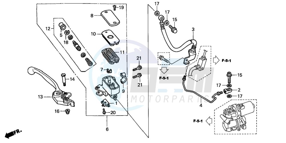 FR. BRAKE MASTER CYLINDER (VFR800A) image