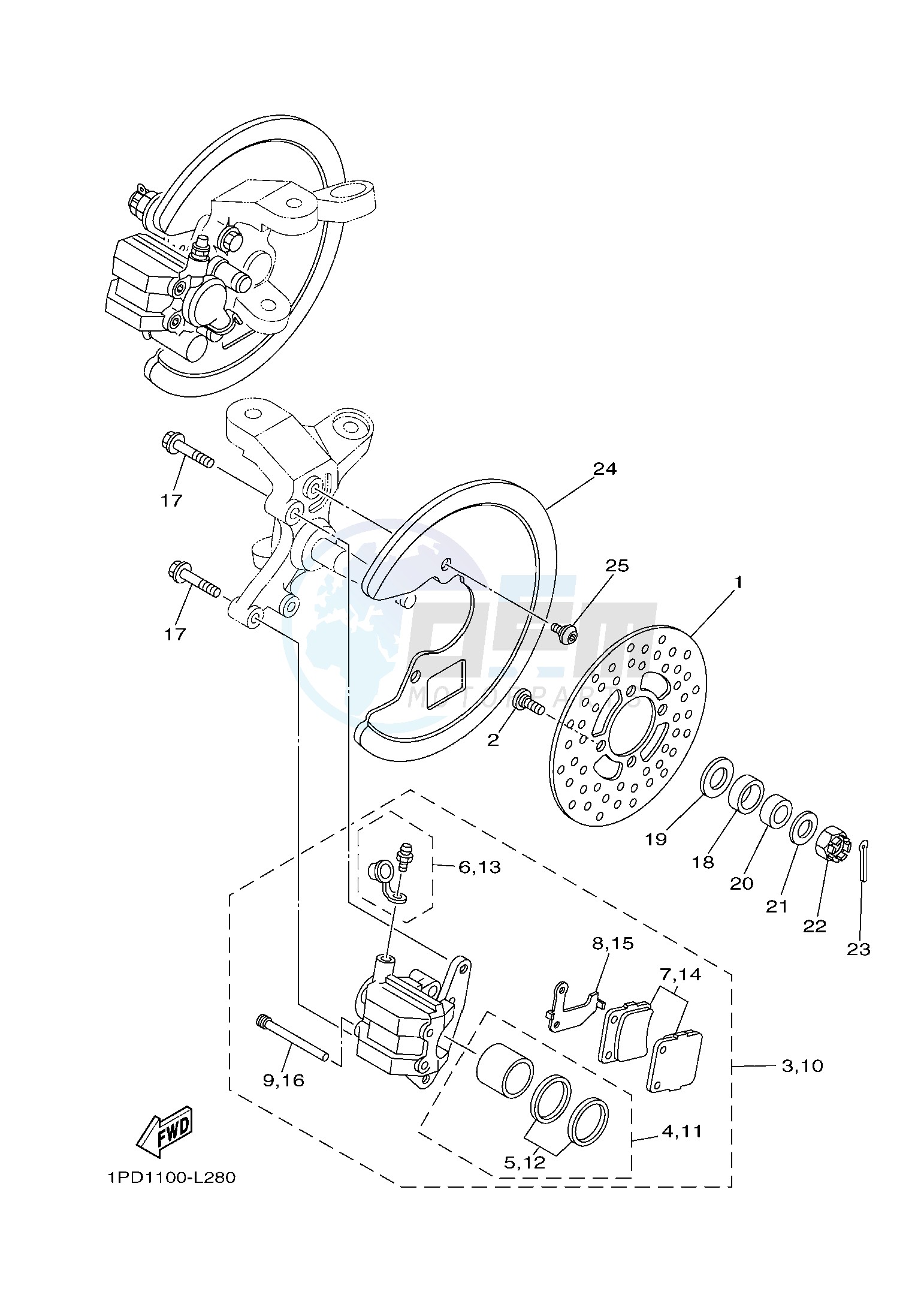 FRONT BRAKE CALIPER image