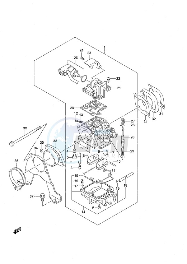 Carburetor Remote Control/Gas Assist Tilt blueprint