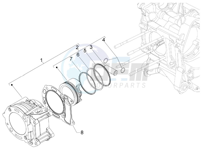 Cylinder - piston - wrist pin unit image