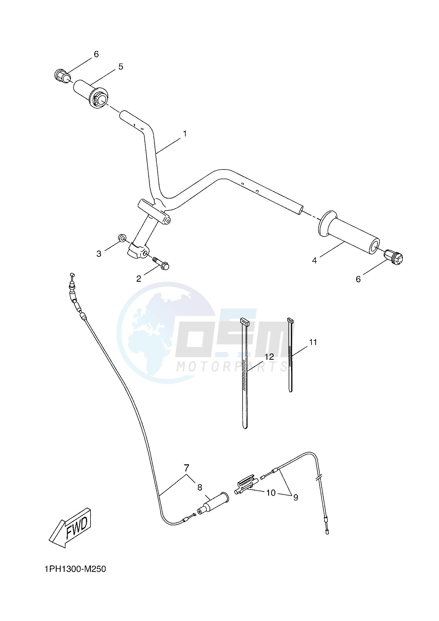 STEERING HANDLE & CABLE blueprint