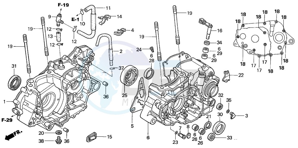 CRANKCASE (TRX450R4,5) image