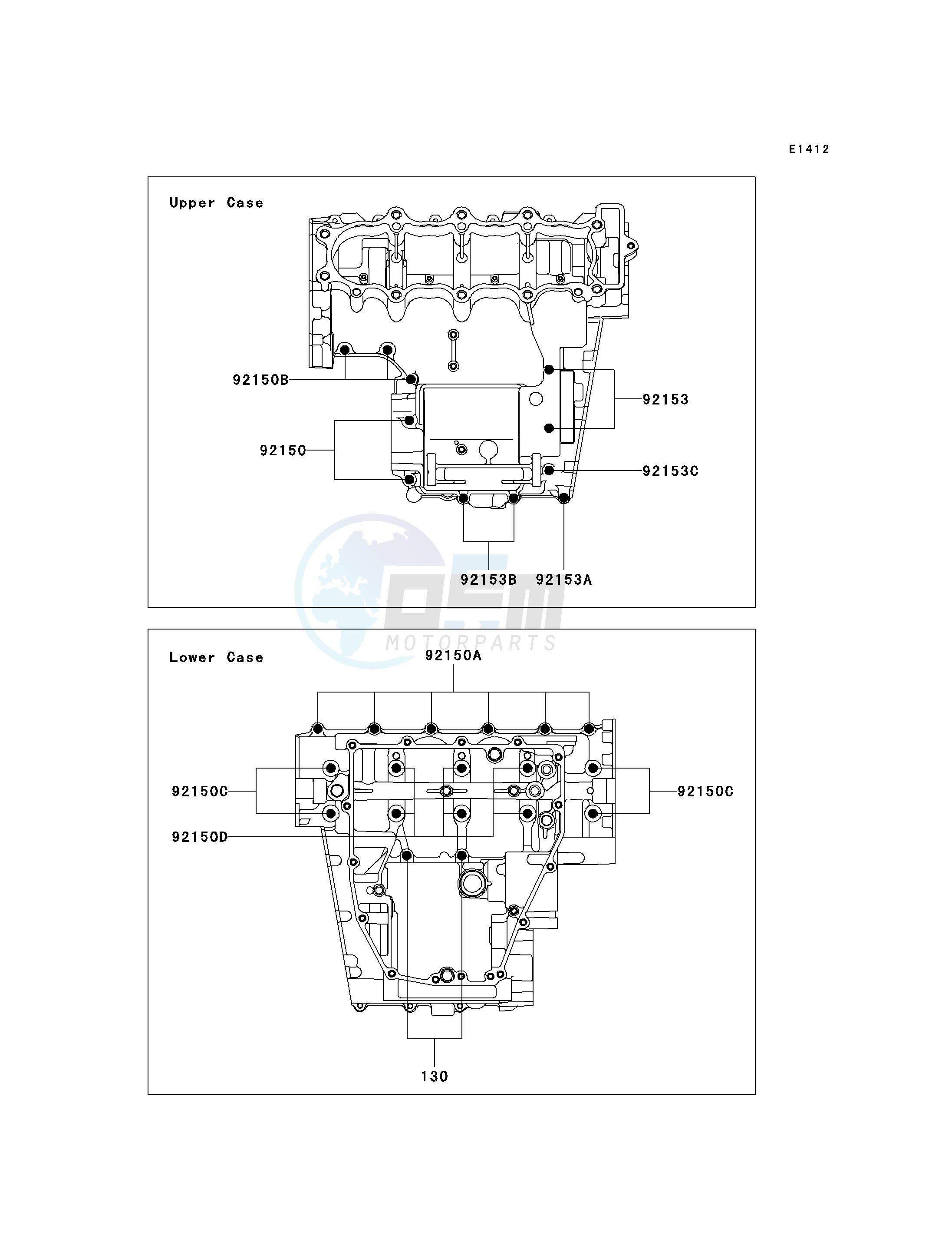 CRANKCASE BOLT PATTERN image