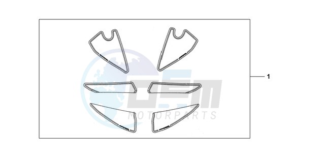 RACING STICKER WHITE BACKGROUND 'NUMBER PLATE STICKERS' WITH blueprint