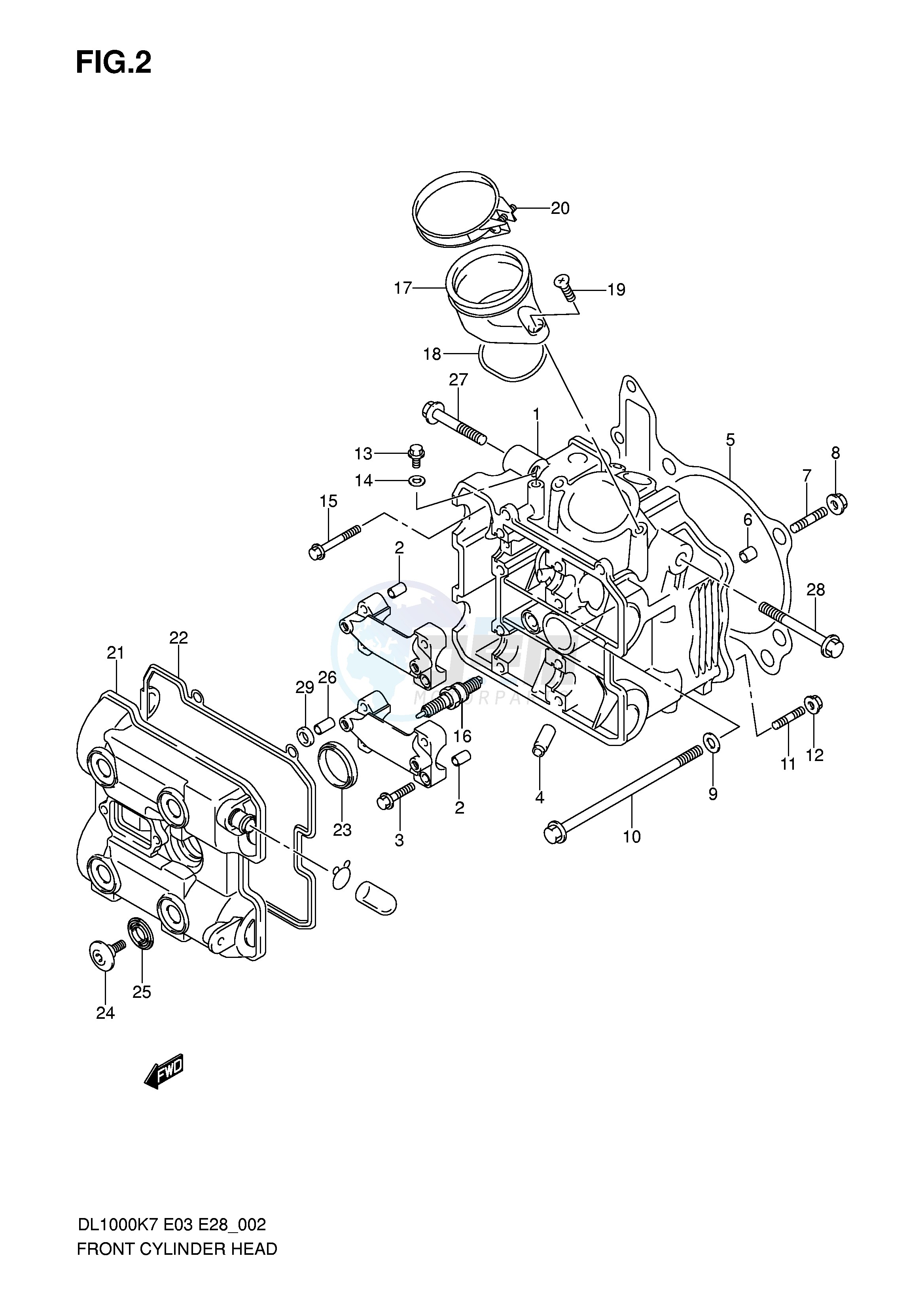 FRONT CYLINDER HEAD image