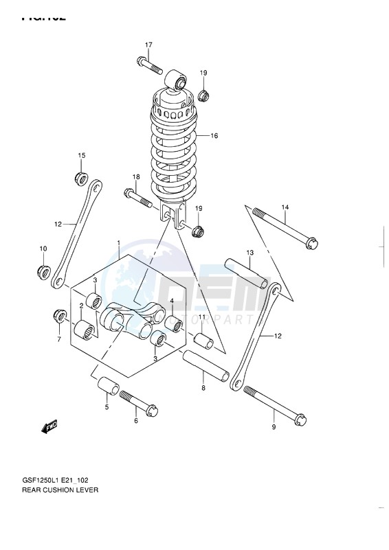 REAR CUSHION LEVER image