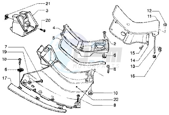 Footrest-tank door blueprint