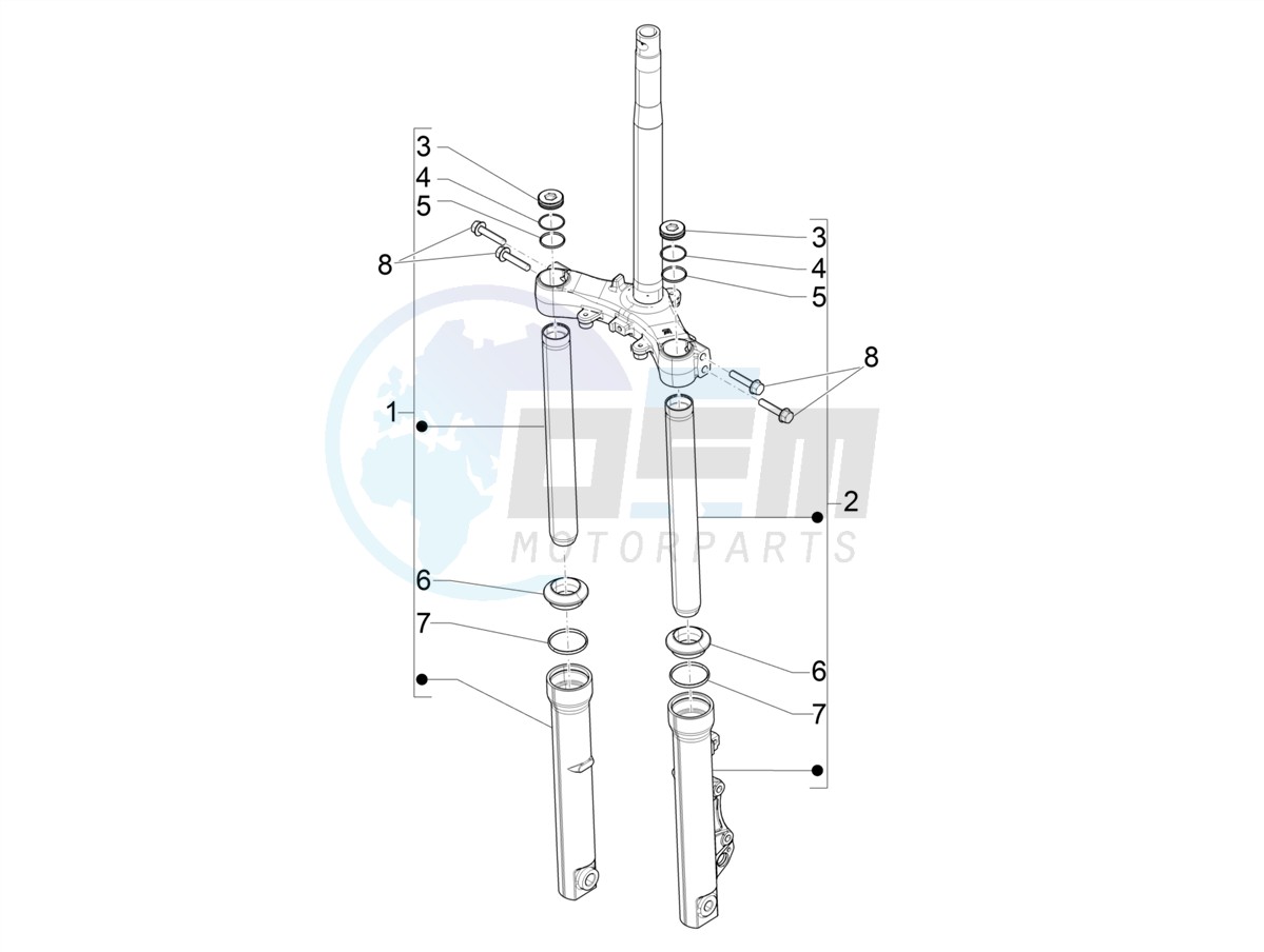 Fork's components (Showa) image