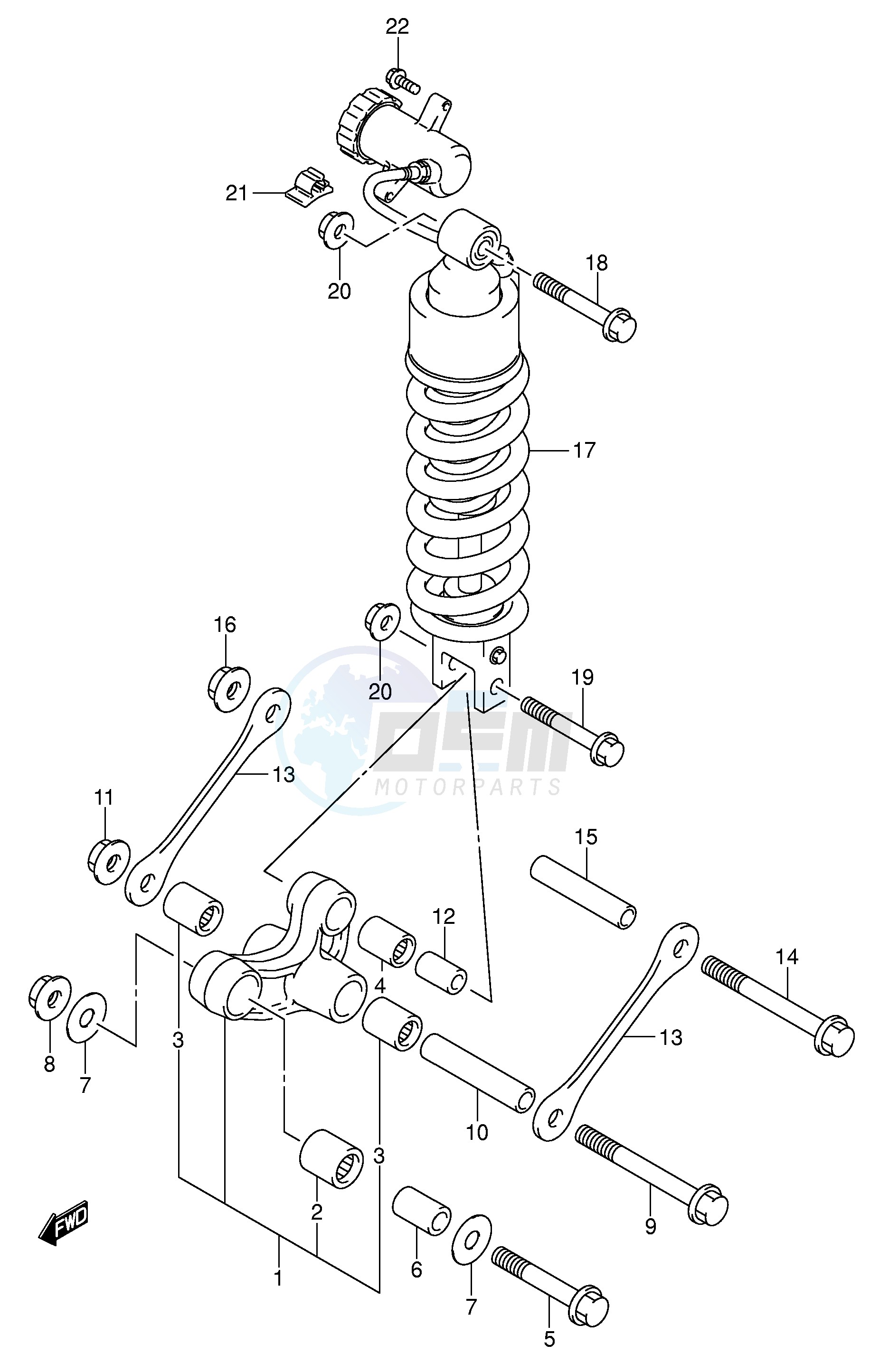 REAR CUSHION LEVER image