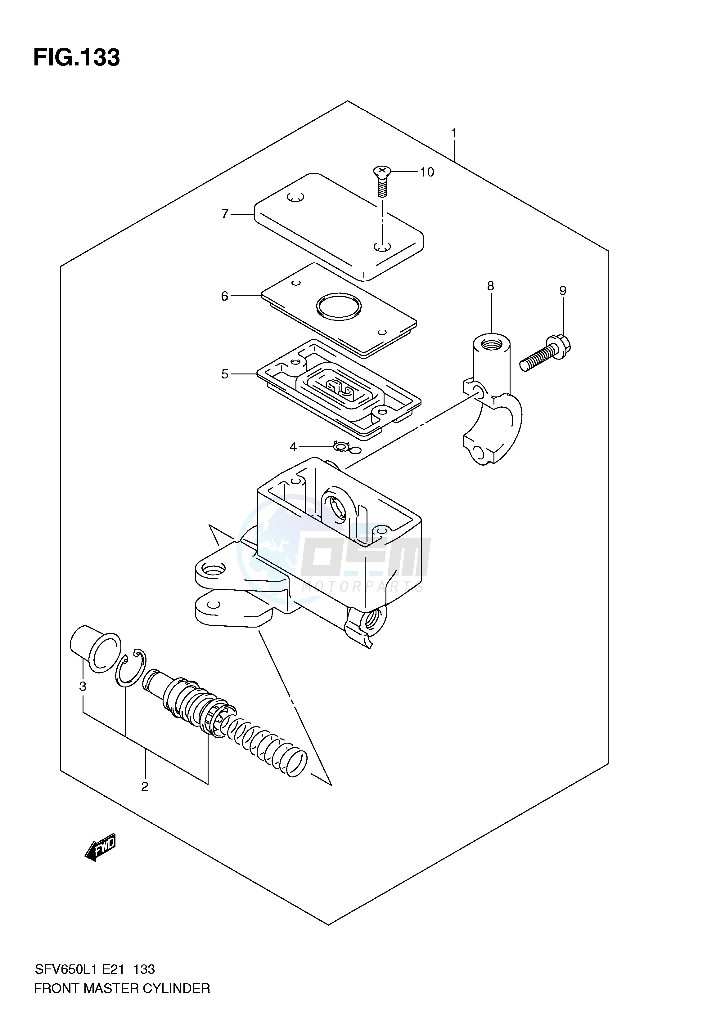 FRONT MASTER CYLINDER (SFV650AL1 E21) image